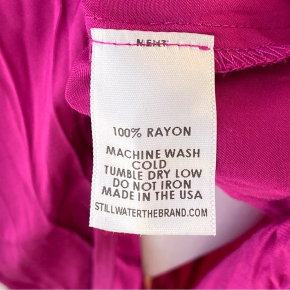 STILLWATER EYE CANDY DARK PINK SATIN plunging neck backless JESSIE MIDI DRESS - Picture 9 of 12